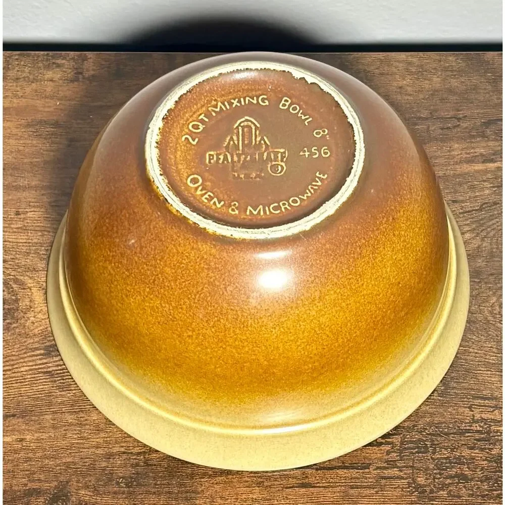 Vintage Pfaltzgraff 2 Qt Stoneware Mixing Bowl 456 Oven & Microwave Made in USA
